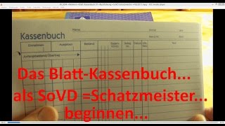 W0244 BlattKassenbuch 01 Buchführung SoVD Schatzmeister [upl. by Kosak261]