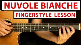 Ludovico Einaudi  Nuvole Bianche  Fingerstyle Guitar Lesson Tutorial How to Play Fingerstyle [upl. by Norty]