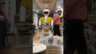 Here Robot serves food restaurant robot [upl. by Annaiel]