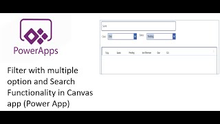 Multiple filter with Search functionality in PowerApps Canvas app [upl. by Sugar]