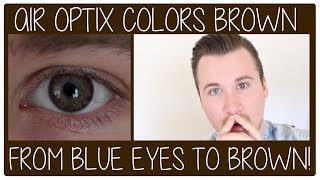 Air Optix Colors Brown Contact Lens Review  On Light Eyes [upl. by Radmilla10]