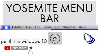 How to Add the MacOS taskbar in Windows Yosemite Menu Bar [upl. by Hsara]