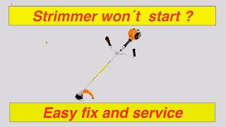 Strimmer won’t start   Easy fix [upl. by Airotahs]