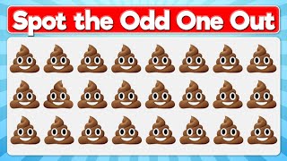 Spot the Odd One Out Emojis 100 Emoji Puzzles [upl. by Jennie]