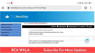 TCS Feedback form Issue All Queries Solve In This Video [upl. by Nomelc]