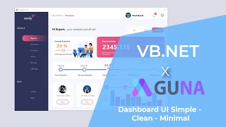 VBNET  Dashboard UI Simple Animation  GunaFramework [upl. by Eiramave877]