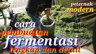 Proses pembuatan fermentasi basah dari rumput Odod  pola pakan ternak yg di awetkan  Dadong awok [upl. by Lambart916]