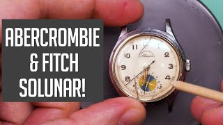 Abercrombie and Fitch Solunar Vintage Watch Restoration [upl. by Armanda]