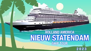 Holland America Nieuw Statendam Ship Tour [upl. by Ahsennek727]