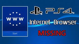 PS4 – Internet Browser Missing Solved [upl. by Kcerb]