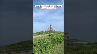 A Windy Day at Montauk Point Lighthouse Montauk New York lighthouse newyork [upl. by Auqenahs]