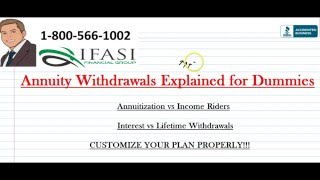 Annuity Withdrawals  Annuity Withdrawals Explained [upl. by Cacka156]