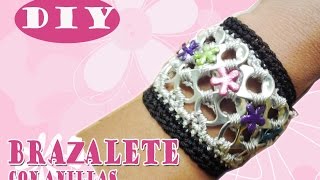 Tutorial BrazaletePulsera con anillas [upl. by Hoffman]