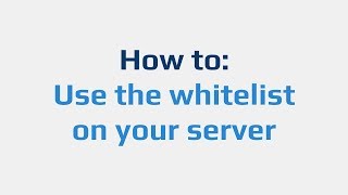 How to Use the whitelist on your server [upl. by Zicarelli818]