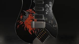 Johnny Silverhand guitar replica made in Blender [upl. by Ennobe]