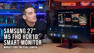 Samsung 27quot M5 FHD HDR10 VA Smart Monitor  Worlds First doitall Screen [upl. by Ullund56]