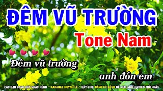 Karaoke Đêm Vũ Trường  Tone Nam Nhạc Sống Mới  Huỳnh Lê [upl. by Inanuah]