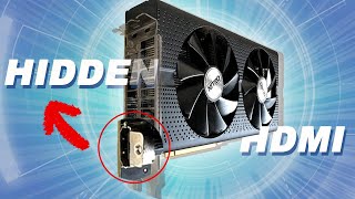 This GPU has a Hidden HDMI Converting the RX 470 Mining to Gaming [upl. by Anairad]