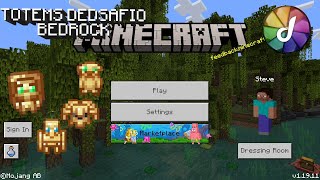 DESCARGAR LOS TOTEMS DEL DEDSAFIO 2 😱  Minecraft Bedrock Texture Pack [upl. by Enelrats]