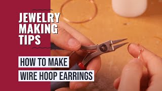 How to Make Wire Hoop Earrings [upl. by Sirromaj]