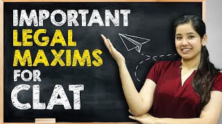 CLAT 2019  Important Legal Maxims  DU LLB AILET Law Entrance Exam [upl. by Joleen572]