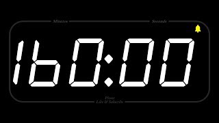 160 MINUTE  TIMER amp ALARM  1080p  COUNTDOWN [upl. by Arnie]