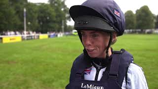 Alice Casburn thrilled with Topspin’s amazing performance at Burghley [upl. by Bainbrudge974]