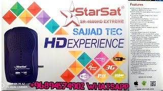 STARSAT SR4080HD Experience receiver FUNCAM server Unboxing amp review [upl. by Aehtela267]