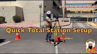 Surveying Quick Total Station Setup [upl. by Niwrad]