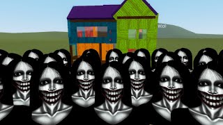 Kuchisake Onna Vs Houses In Garrys Mod Part 7 [upl. by Kcirddes]