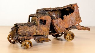 Restoration extreme rusty abandoned 1931´s car truck [upl. by Aimehs]