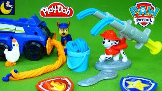 Paw Patrol Play Doh Toys Marshall Chase Play Sets Unboxing Toy Video for Kids Growing Little Ones [upl. by Elaynad]