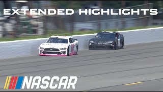 Intense last lap battle and treacherous wrecks at Pocono  Extended Highlights [upl. by Odeen]