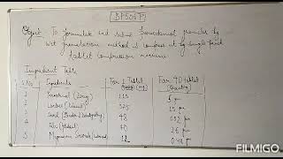 Tablet Manufacturing in Lab Granulation amp Compression [upl. by Spielman]