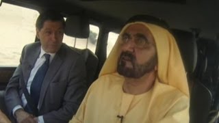 Sheikh Mohammed driving around Dubai with BBC News [upl. by Ahsikit]