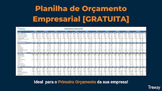 Planilha de Orçamento Empresarial Gratuita crie o primeiro orçamento de sua empresa [upl. by Ander]