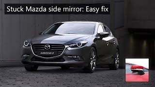 Mazda stuck side mirror folding fix [upl. by Acirtal]