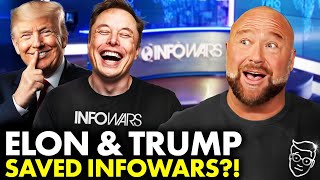 I Asked Alex Jones LIVE Is Trump And Elon SAVING InfoWars  His SHOCKING Answer [upl. by Nlyak]