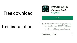 ProCam X HD Camera Pro Free download free installation [upl. by Canfield]