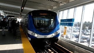 20170916 Vancouver SkyTrain Canada Line at YVRAirport [upl. by Nagorb]