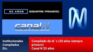 Compilado de id´s quot20 años siempre primeroquot por los 20 años de canal N Perú 2019 [upl. by Haimehen393]