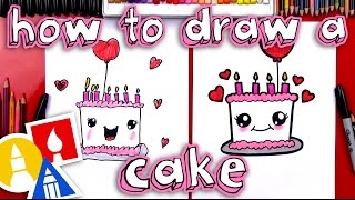 How To Draw A Cute Birthday Cake [upl. by Asiral]