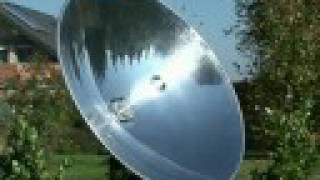 Solar  Stirlingmotor mit Parabolspiegel [upl. by Accisej]