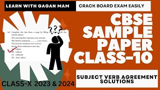 Important Subject Verb Agreement Questions  CBSE Sample Papers Class X 2024 [upl. by Aserehc]