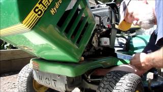 John Deere STX38 Motor Mount Repair [upl. by Poppas]