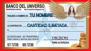 CHEQUE DE LA ABUNDANCIA 💰 LA LEY DE ATRACCIÓN Y EL SECRETO 💸 MENTE MILONARIA [upl. by Shank]