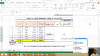 ¿CÓMO CALCULAR EL VALOR DE INCERTIDUMBRE EN EXCEL  UEVI [upl. by Bluefield523]