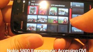 Nokia 5800 XpressMusic Accessing OVI [upl. by Neelahtak981]