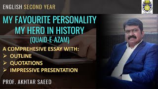 MY FAVOURITE PERSONALITY  MY HERO IN HISTORY  QUAID E AZAM  Impressive Quotations for 2nd year [upl. by Fredrick]