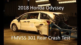 20182022 Honda Odyssey FMVSS 301 Rear Crash Test 50 Mph [upl. by Nodlehs]